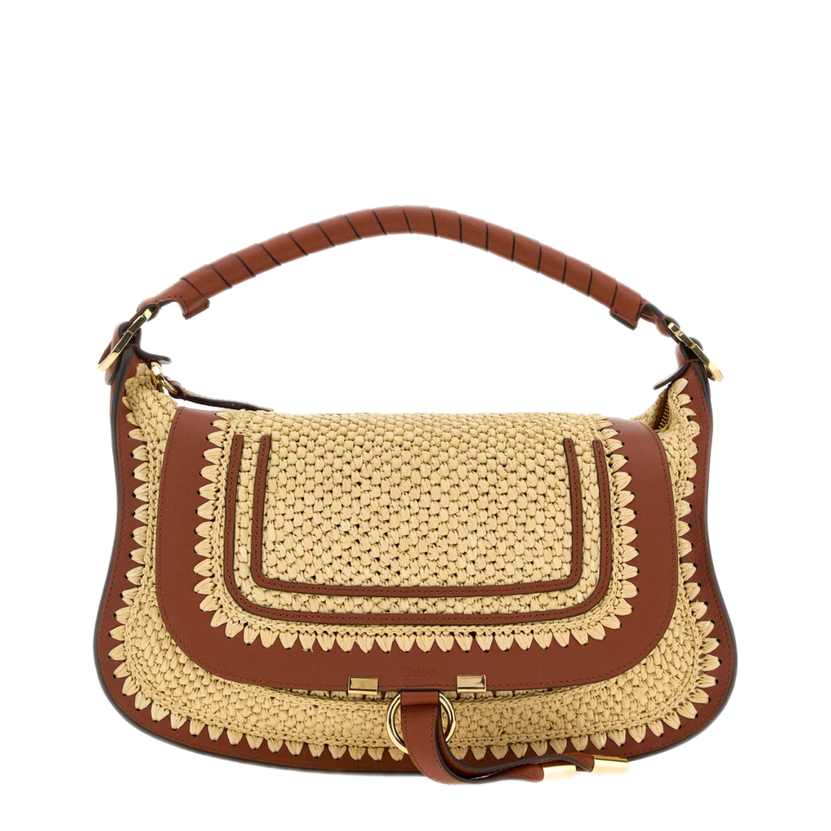MAYFEYR - Chloè - Raffia Small Marcie Shoulder Bag - CH26US882R6026M