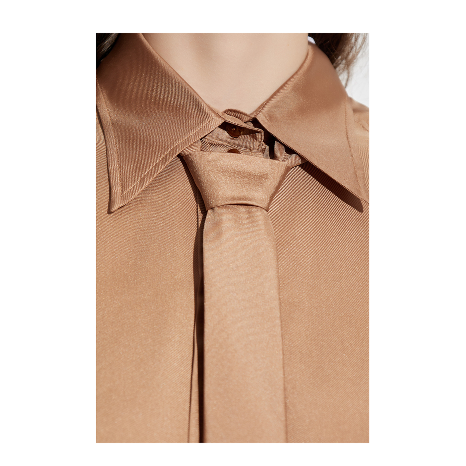 Loose-fit silk shirt