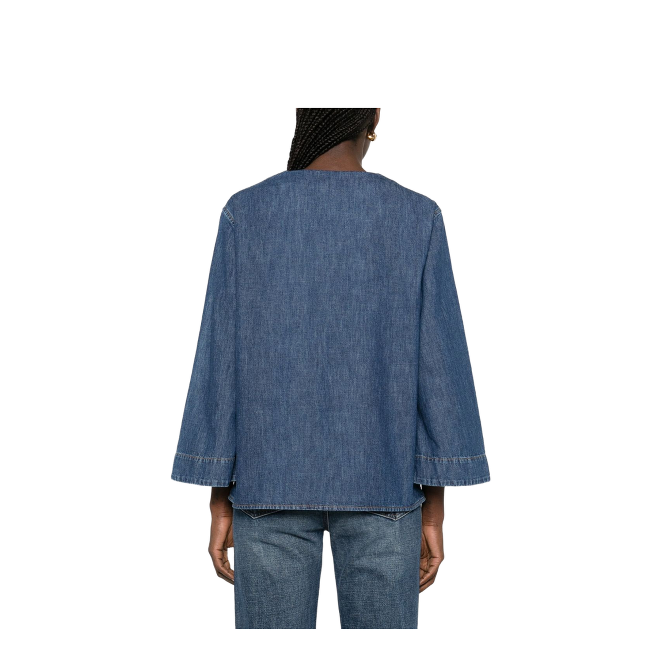 Cotton Denim Shirt - Blue