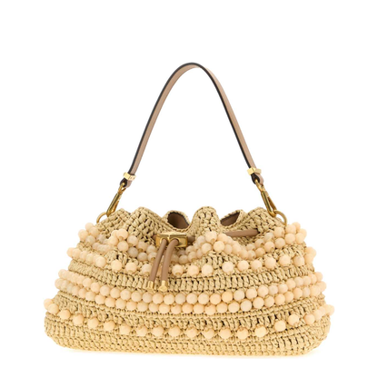 MAYFEYR - Jimmy Choo - Raffia Medium Cinch Handbag - BONBONBCKTEWRICNACAGO
