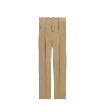 High-Waisted Pants in Wool Gabardine
