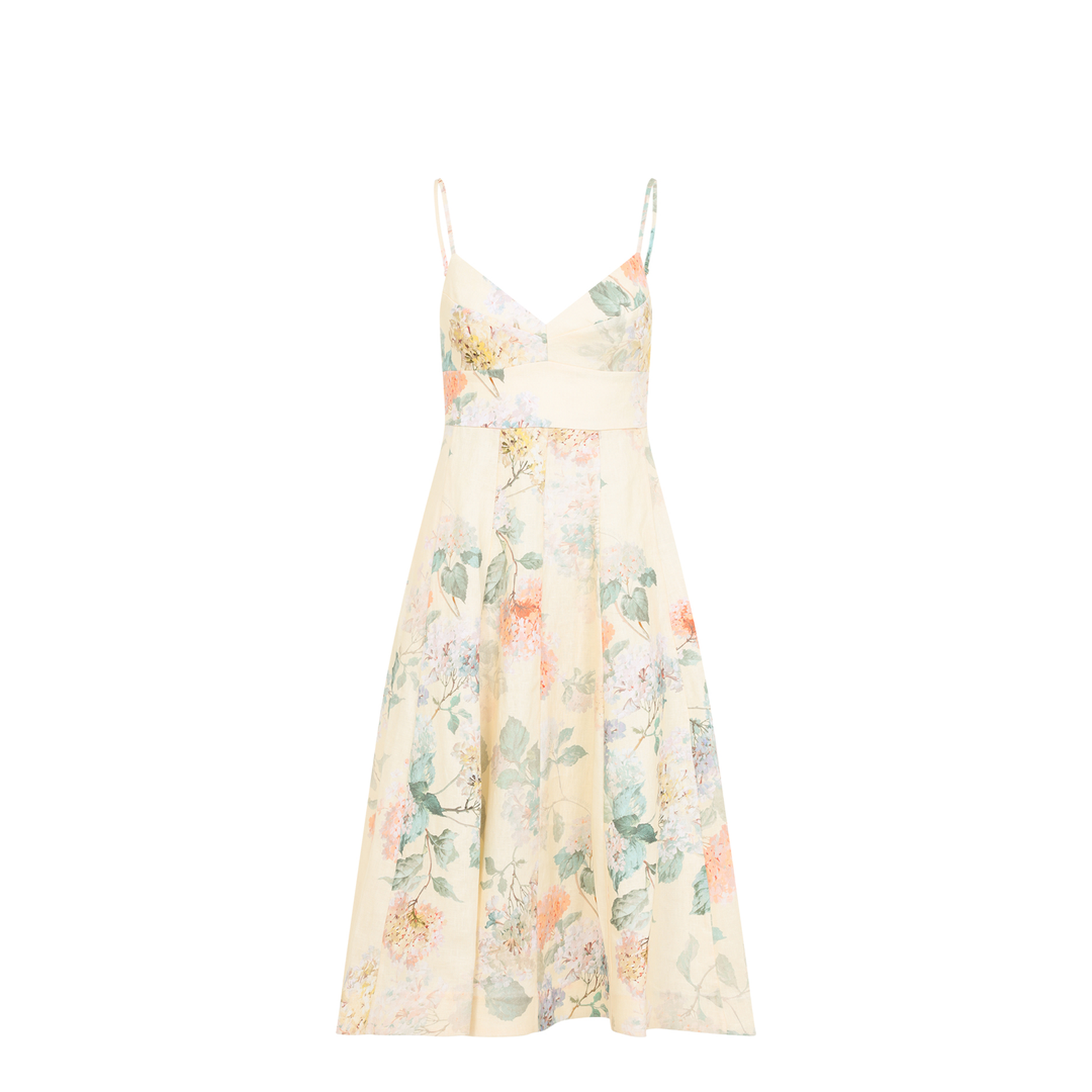 Printed Linen Maxi Dress
