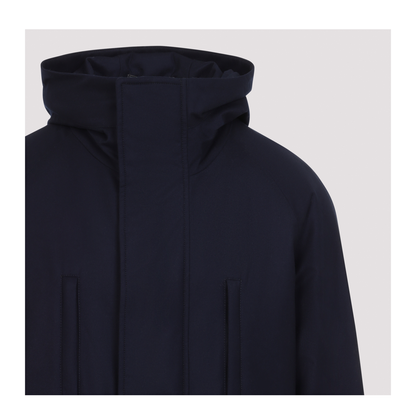 MAYFEYR - GIORGIO ARMANI - Caban Coat In Navy Wool - GM003928TE13516UB102