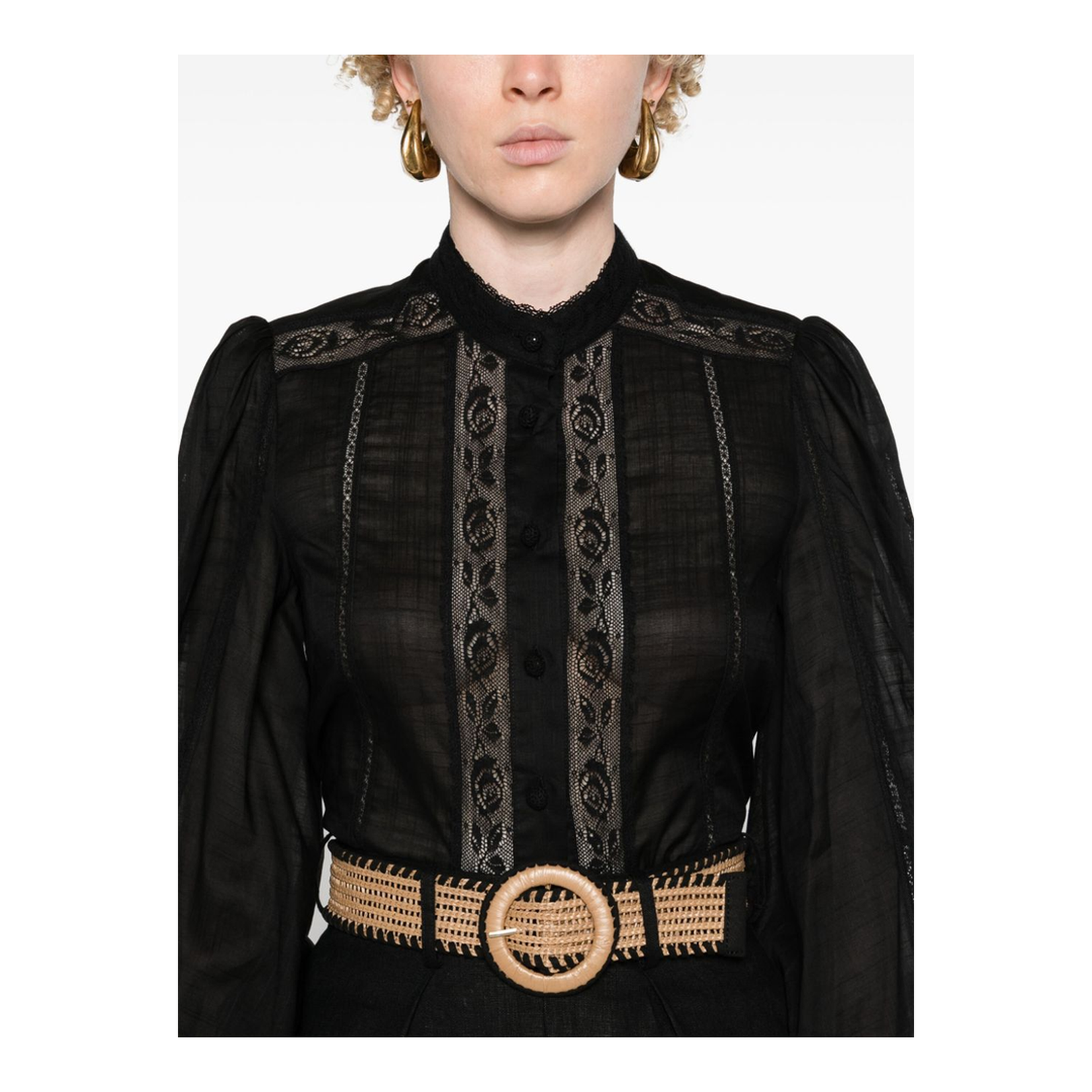 Lace Trim Detail Shirt