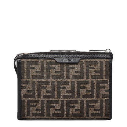 Baguette Canvas Crossbody Bags - Brown