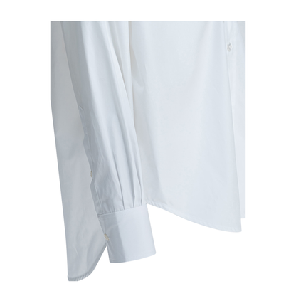 White Folded-Collar Shirt