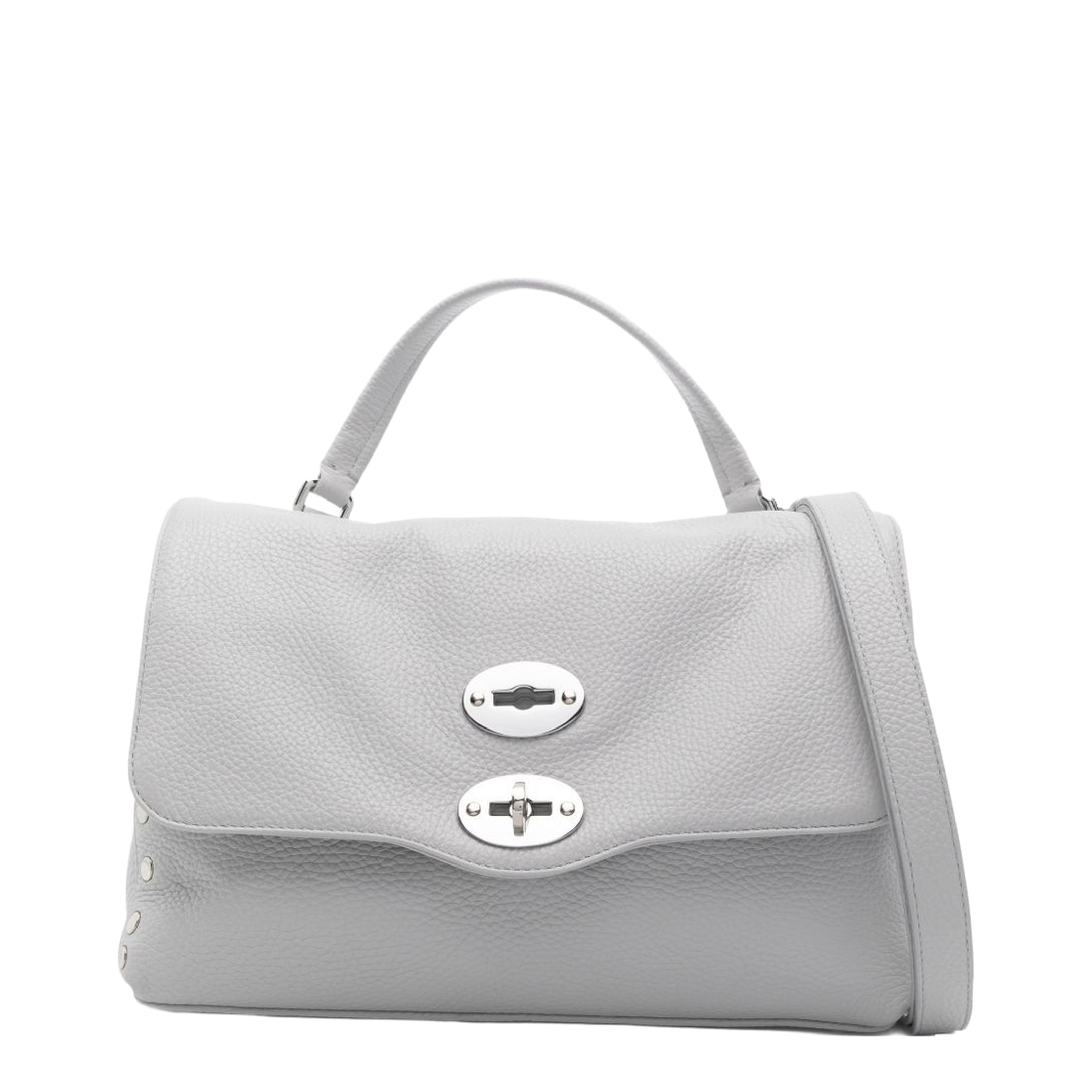 Zanellato Postina Small Hammered Leather Top Handle Bag - Grey 