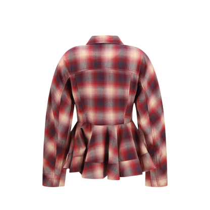 MAYFEYR - Ganni - Peplum Flannel Shirt - A1040414266