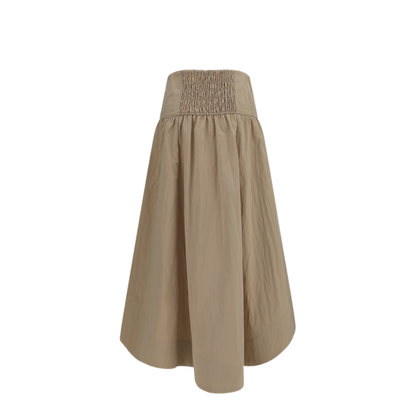 MAYFEYR - Ganni - Corset-Detail And Ruched Midi Skirt - A1090274