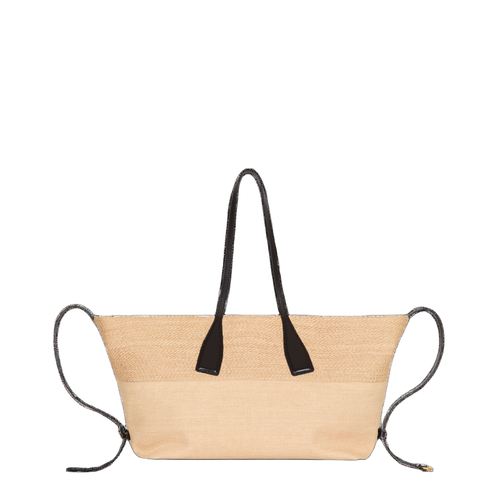 Track Raffia Tote Bag
