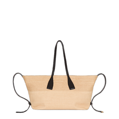 Track Raffia Tote Bag