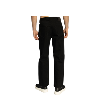 Black Straight Leg Denim Jeans