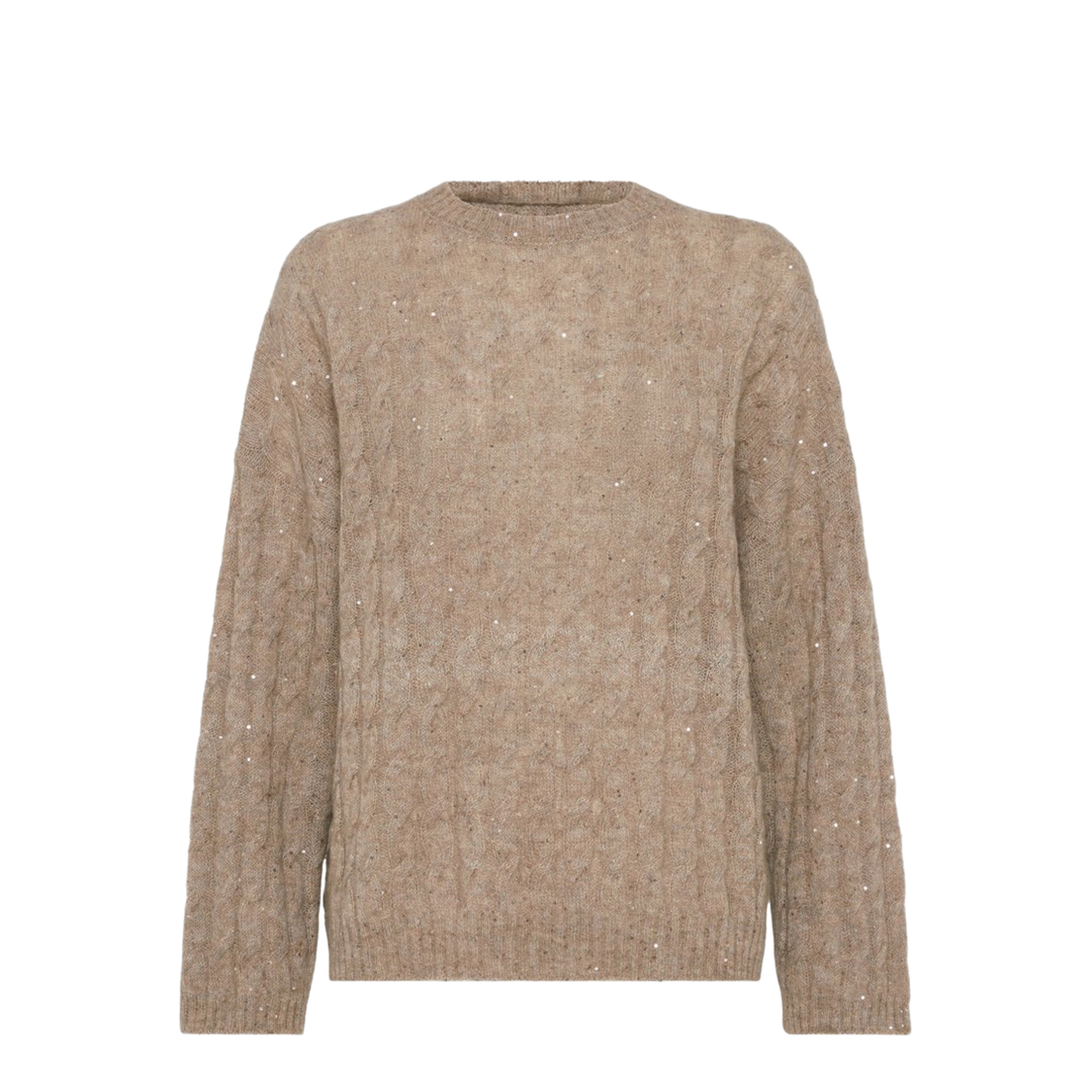 Sesame Beige Crew Neck Long Sleeve Jumper