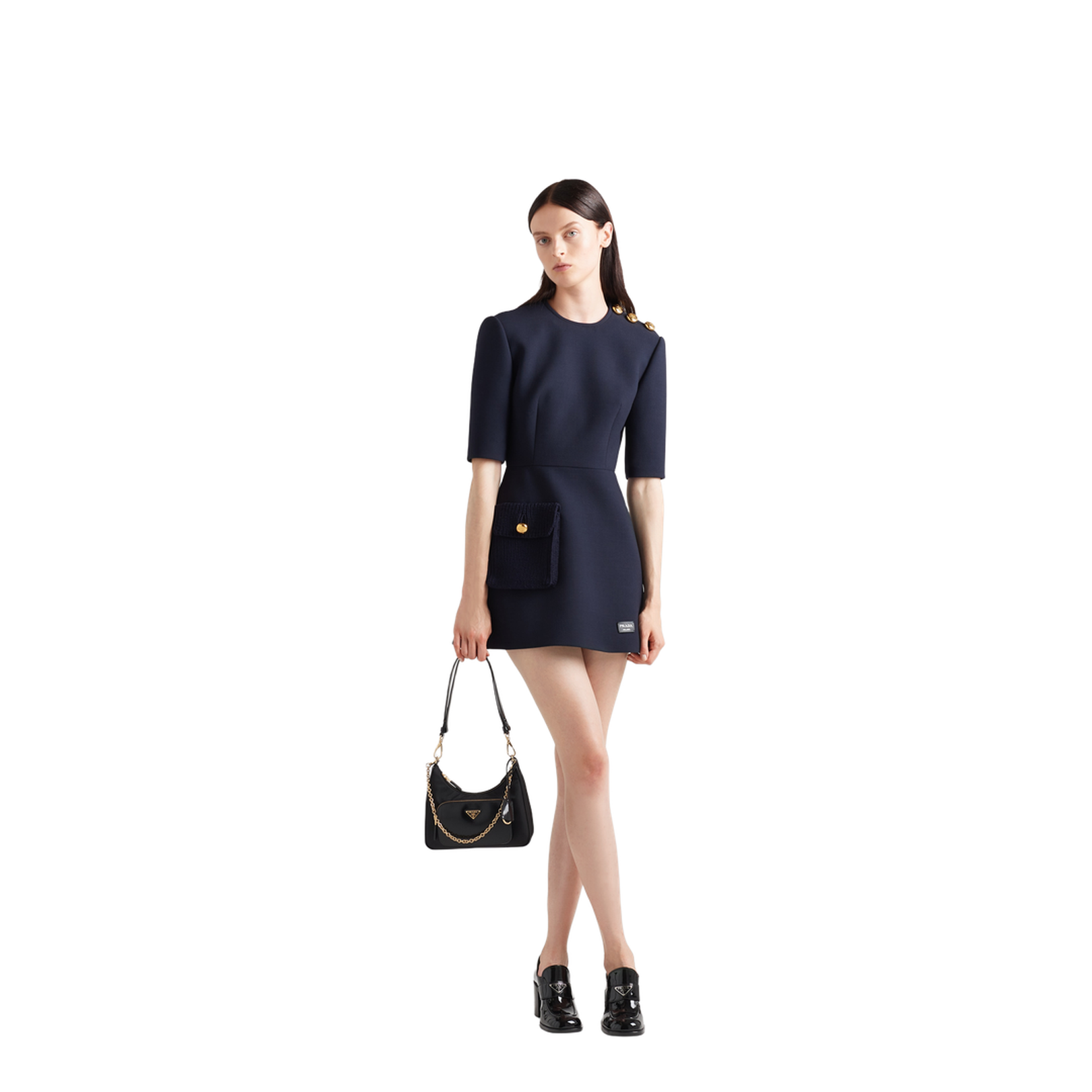 Nylon Mini Crossbody Bag Black