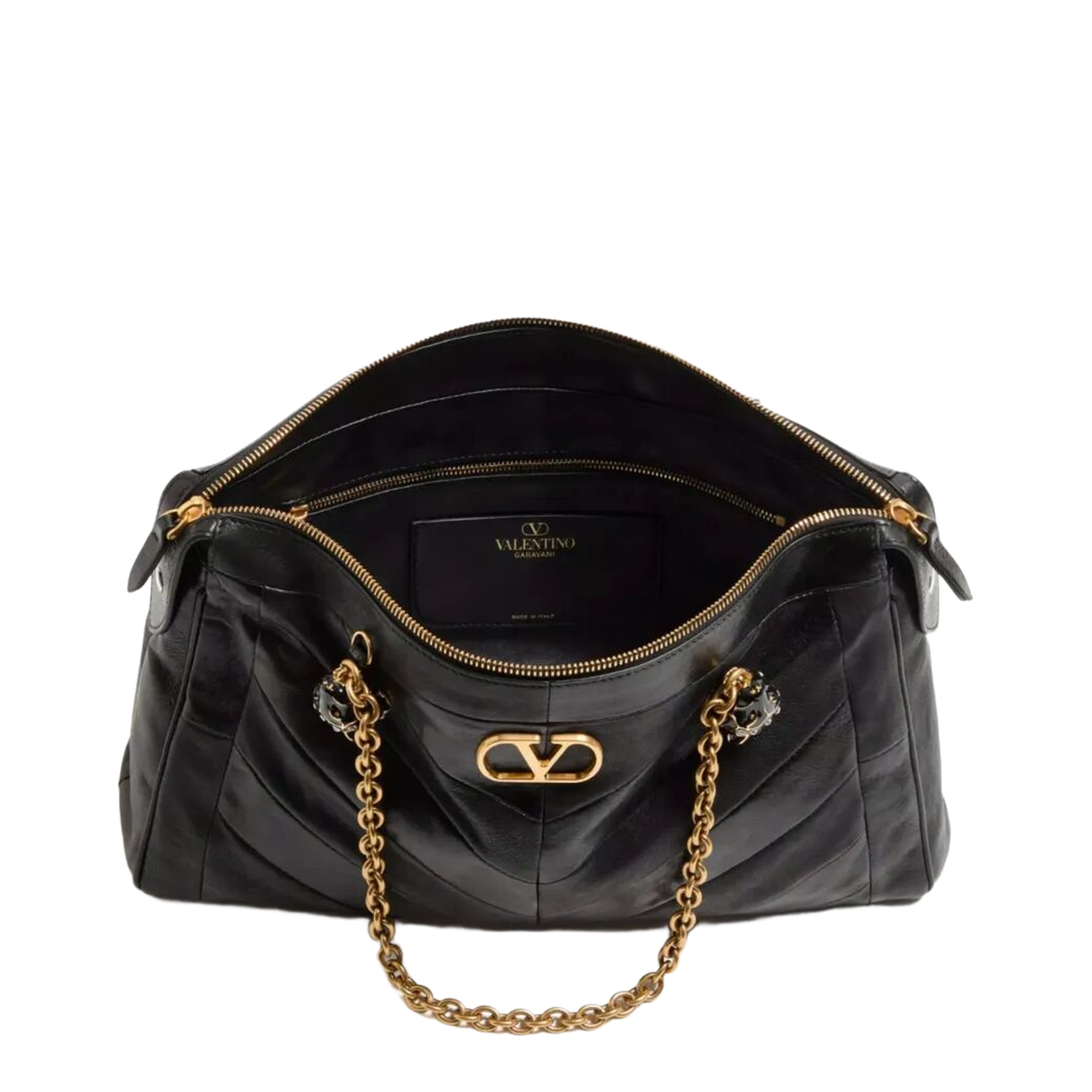 MAYFEYR - Valentino - Panthea Shoulder Bag In Nappa Leather With Chevron Pattern - WB0S70UYF