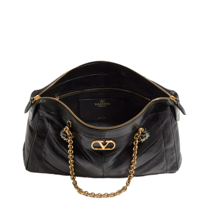 MAYFEYR - Valentino - Panthea Shoulder Bag In Nappa Leather With Chevron Pattern - WB0S70UYF
