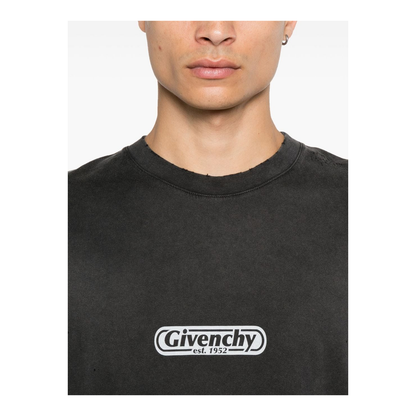 Printed Cotton T-Shirt - Black