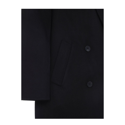 MAYFEYR - THE FRANKIE SHOP - Gaia Wool Double Breasted Coat - COFS013901000BLACK