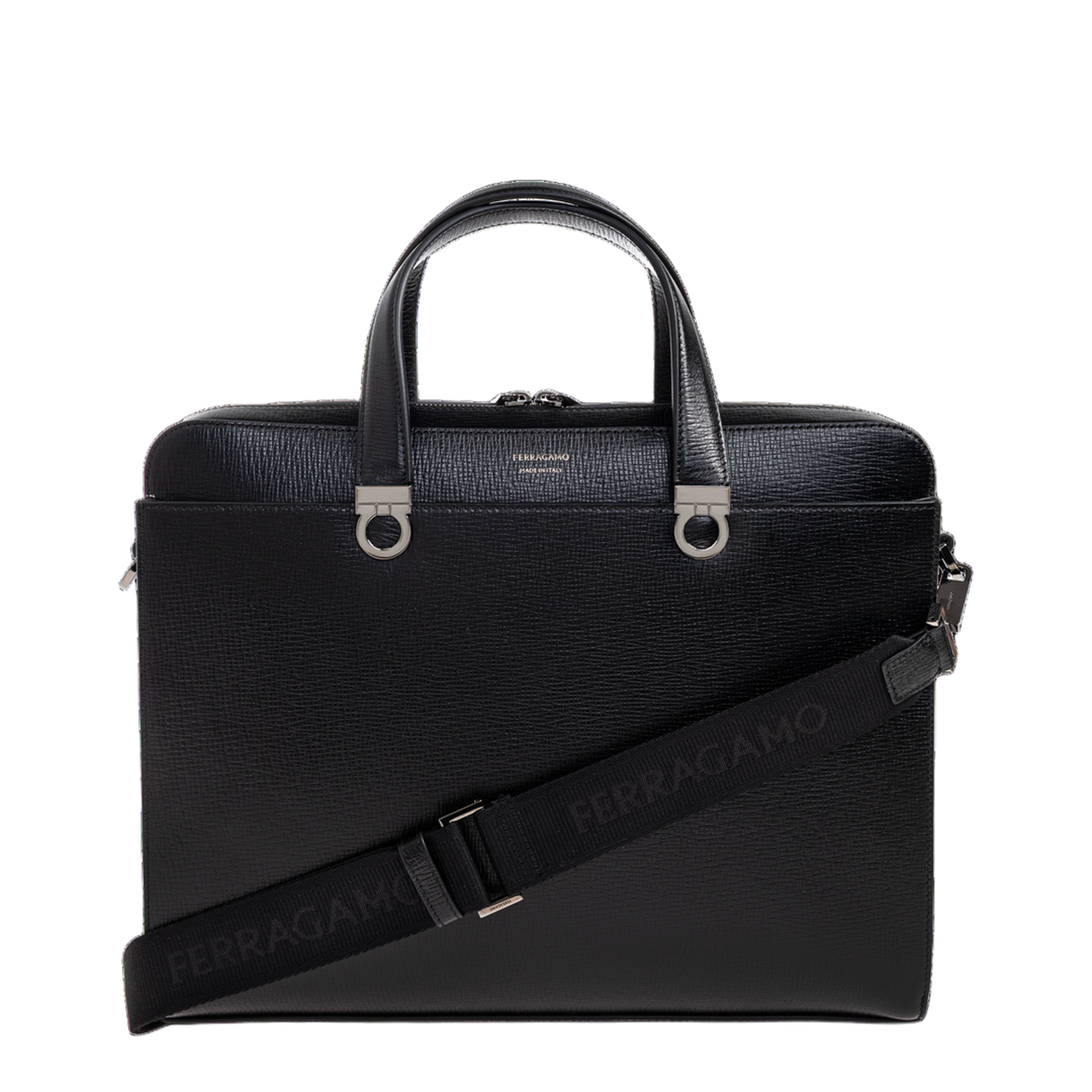 Leather Briefcase with Logo