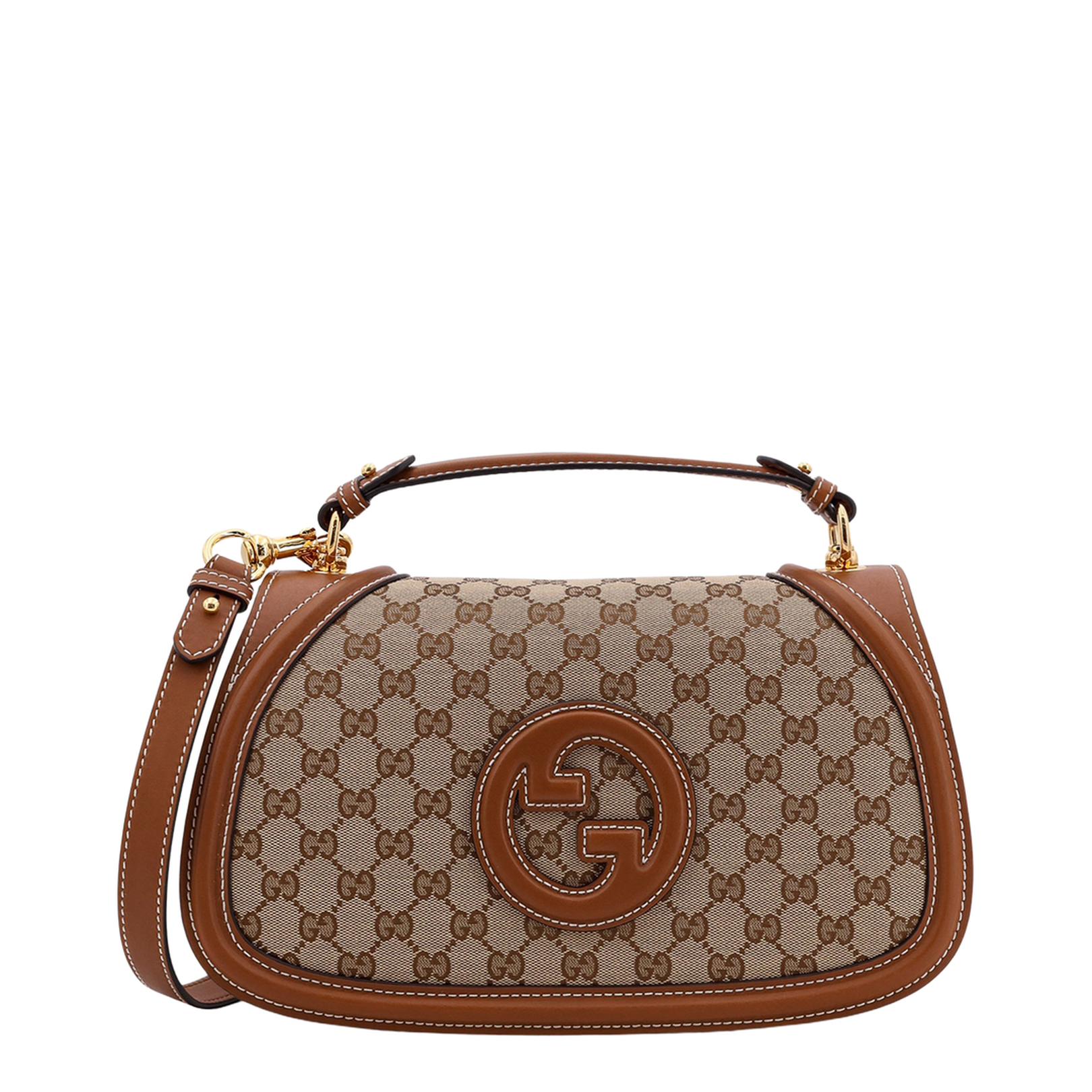 Blondie Large Canvas Top Handle Bag - Brown