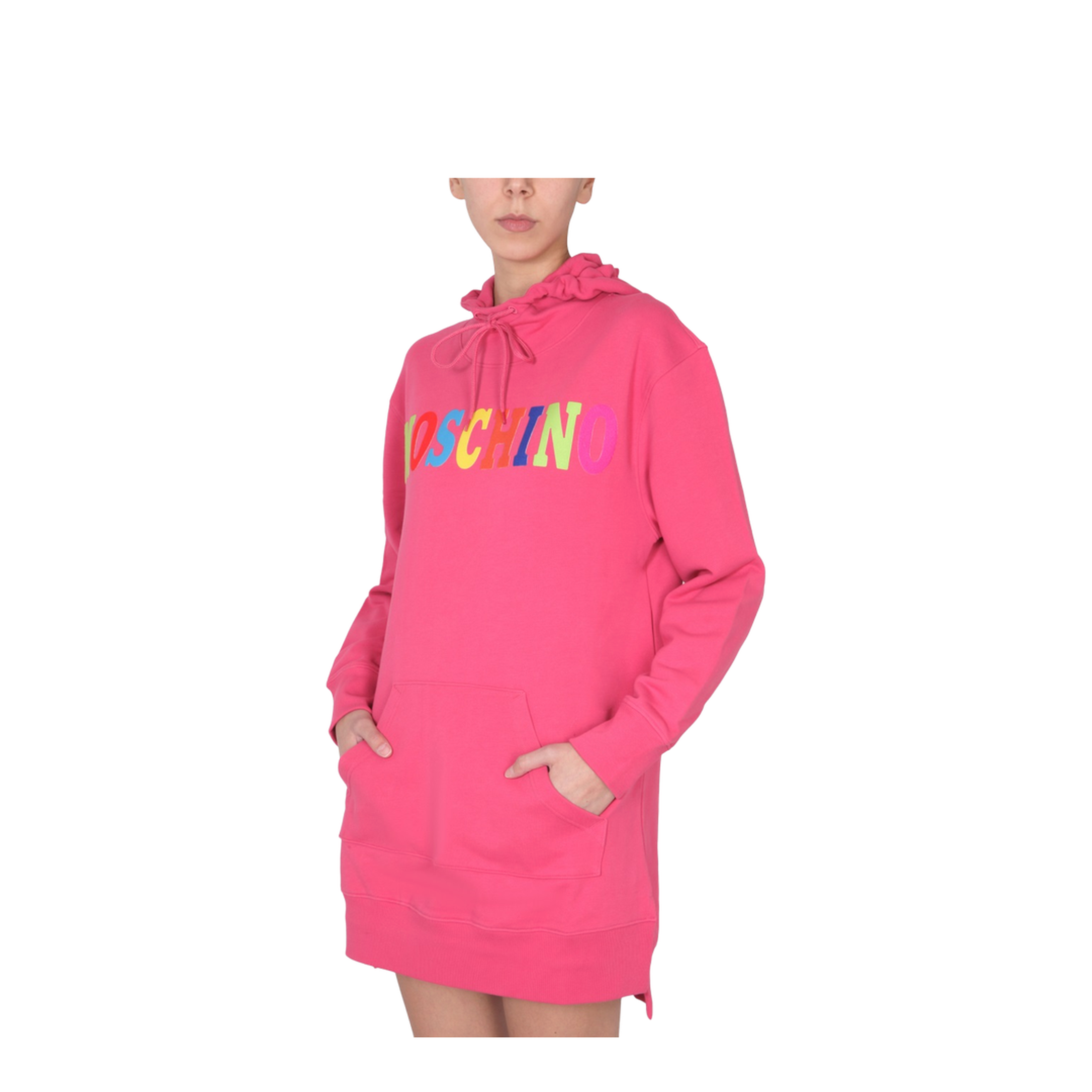 Dress with Multicolor Flocked Logo