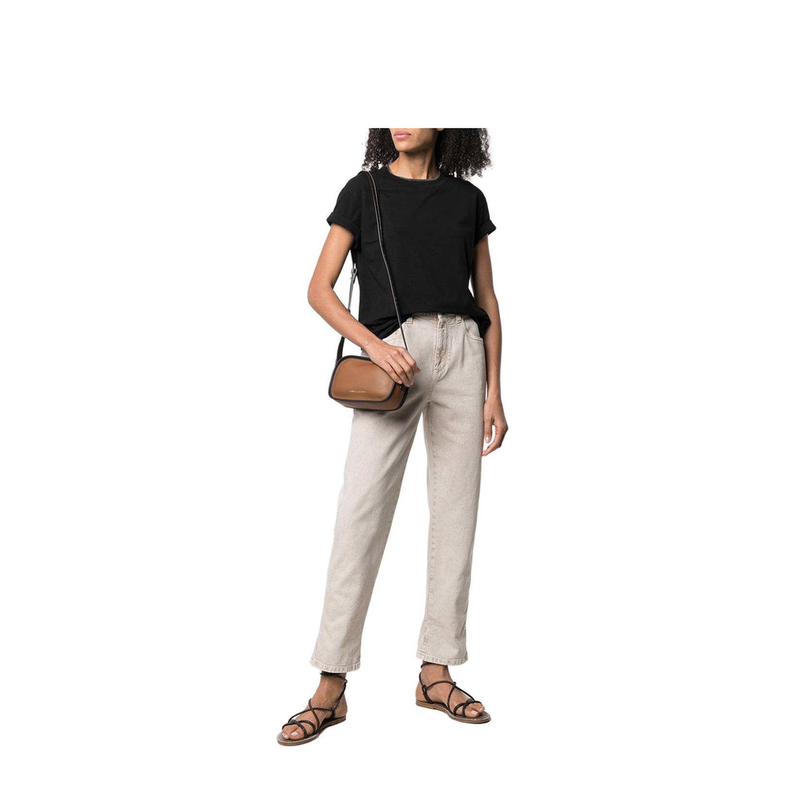 Monili-Detailed Cotton T-Shirt