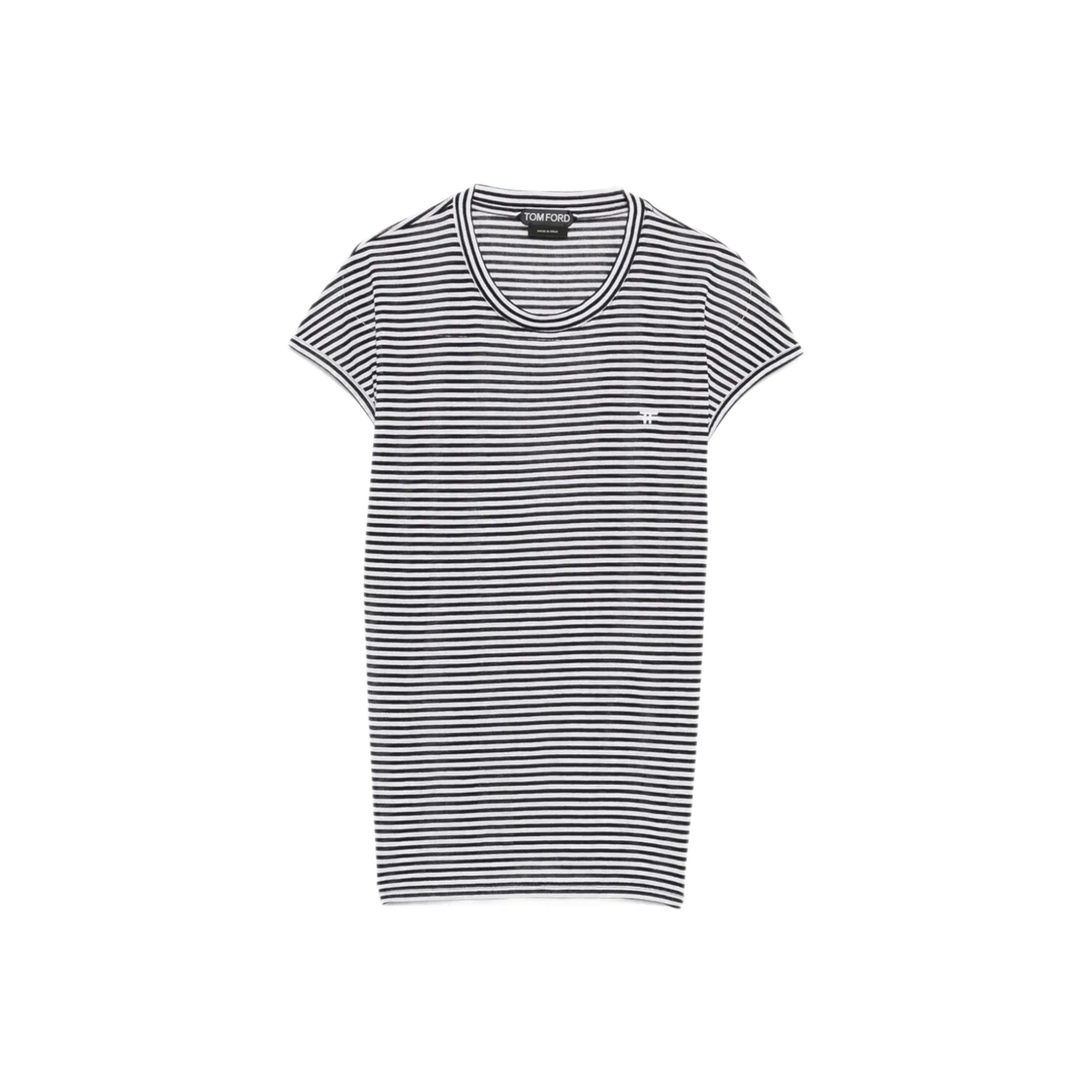 MAYFEYR - Tom Ford - Striped Viscose T-Shirt - TSJ630JEX187NWA