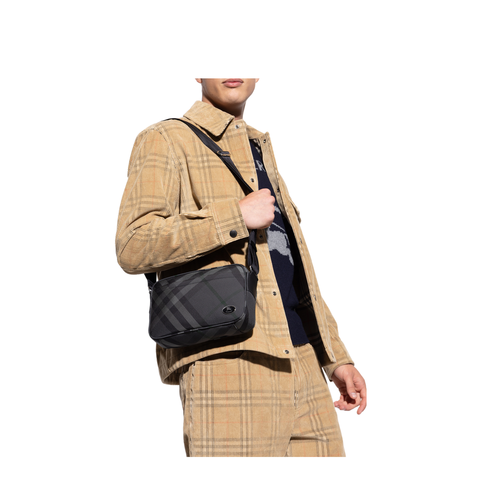 Slim Grid Crossbody Bag