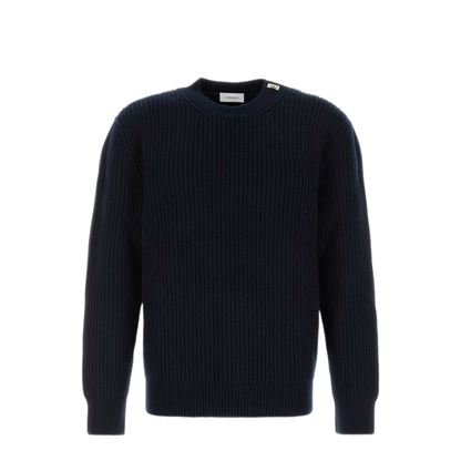 MAYFEYR - Ferragamo - Gancio Ribbed Wool Cashmere Knit - 145994798235NEWNAVY