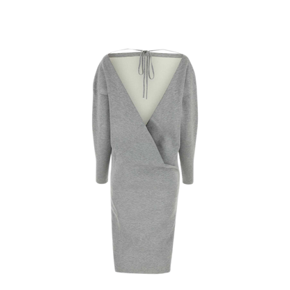 MAYFEYR - Gucci - Grey Stretch Wool Blend Dress - 784027XKD321264
