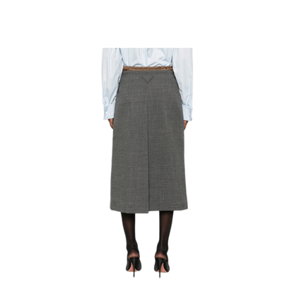 MAYFEYR - Prada - Pleated Wool Midi Skirt - P10A8SOOO6011F0480