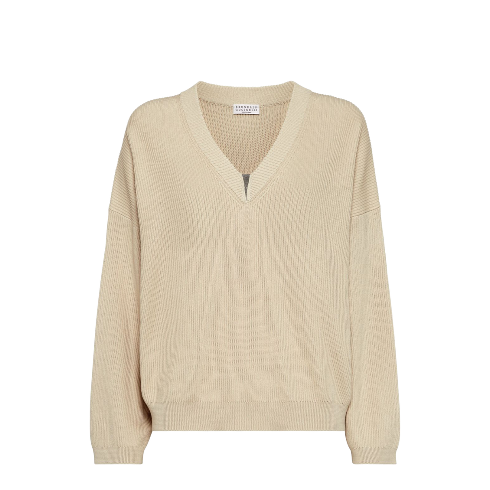 Cotton V-Necked Sweater