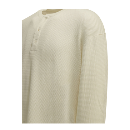 MAYFEYR - A.Presse - Henley T Shirt With Honeycomb Pattern - 26AAP0503WHITE