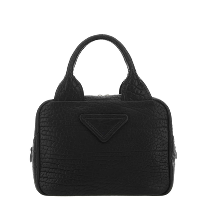Black Handbag with Gold Accents