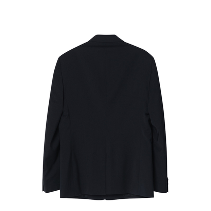 Double-breasted jacket in midnight blue virgin wool