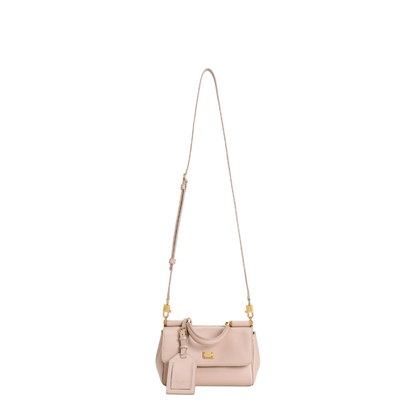 My Sicily Mini Calf Leather Top-Handle Bag - Beige