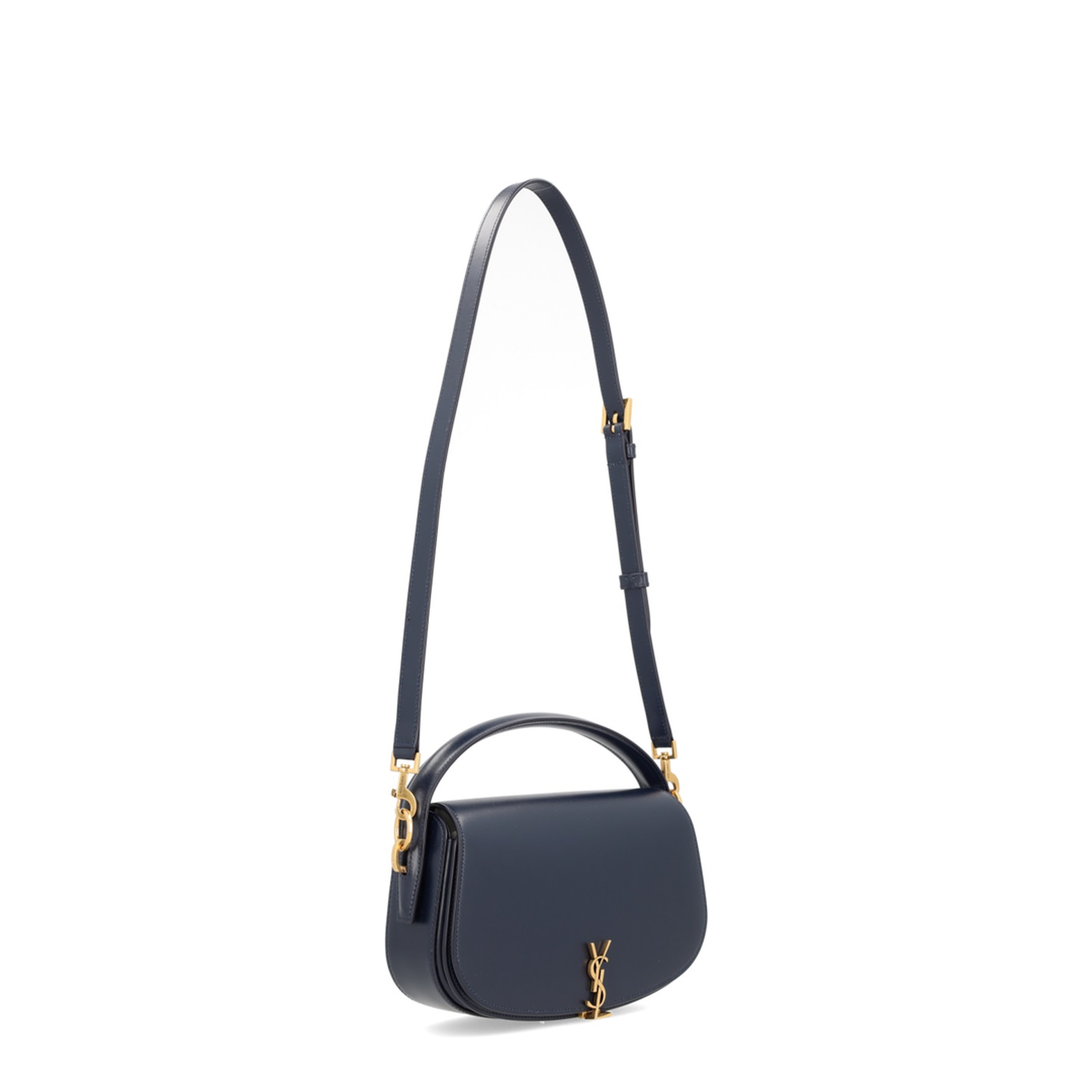 Voltaire Leather Shoulder Bag - Dark Blue