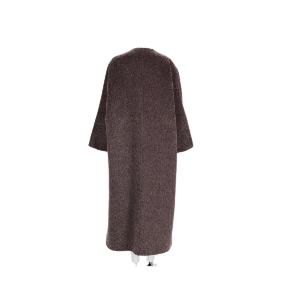 Black Camel Hair Mohair Trench Coat