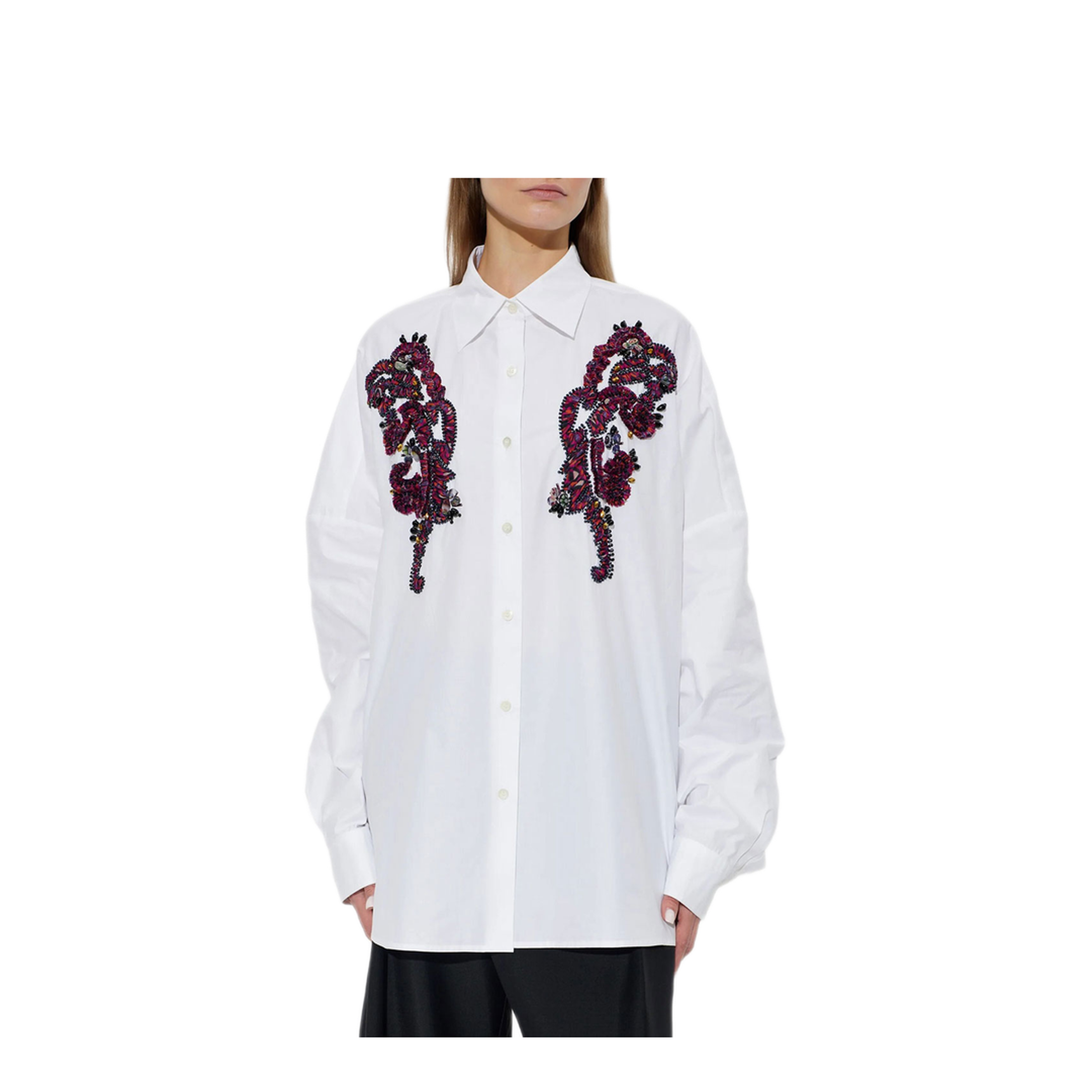MAYFEYR - Dries Van Noten - Embroidered Cocoon Shirt - 01307144433001