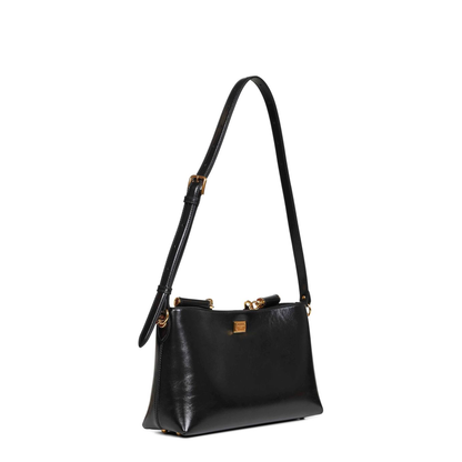 Vittoria Medium Calfskin Handbag - Black