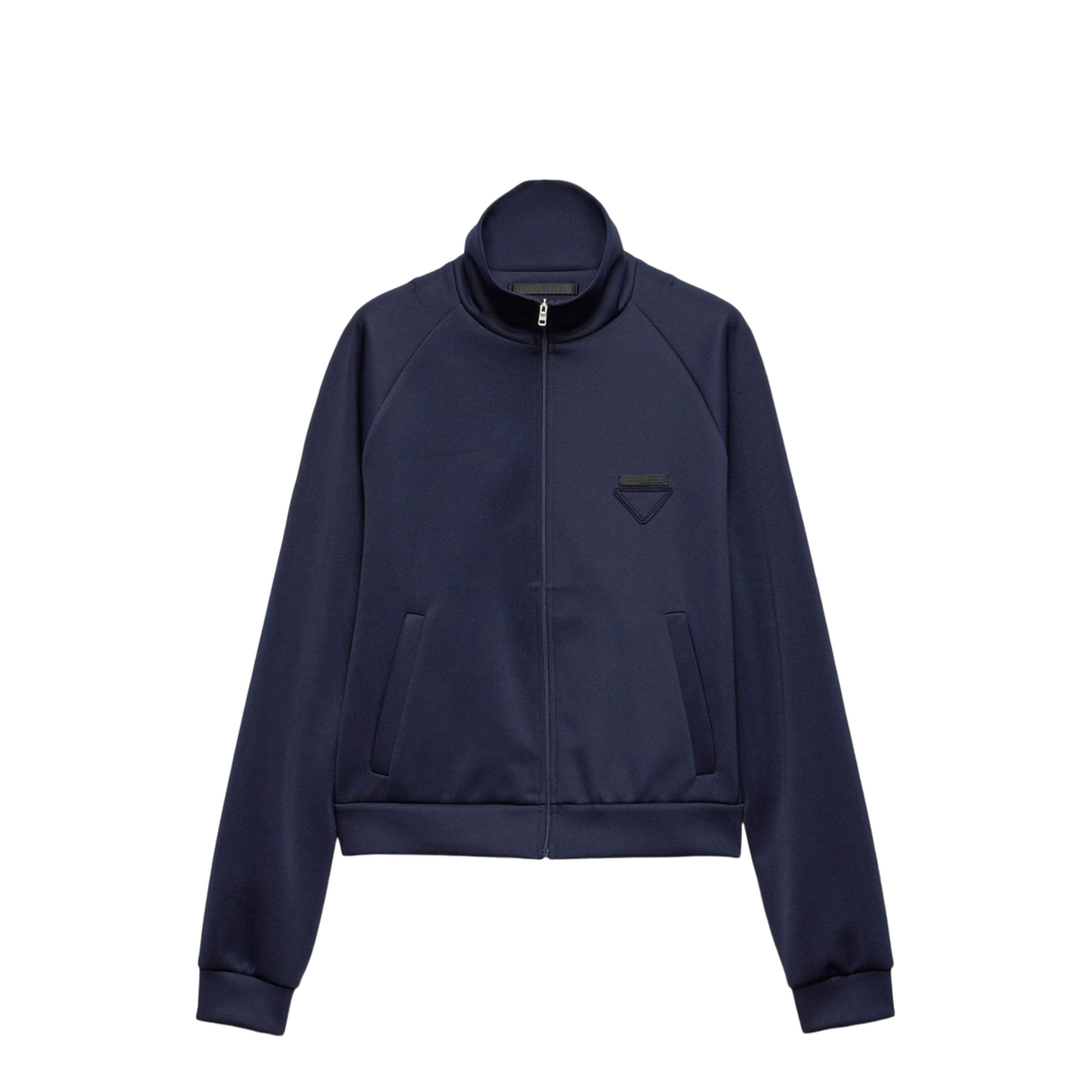 Zip Sweatshirt in Technical Fabric Blue