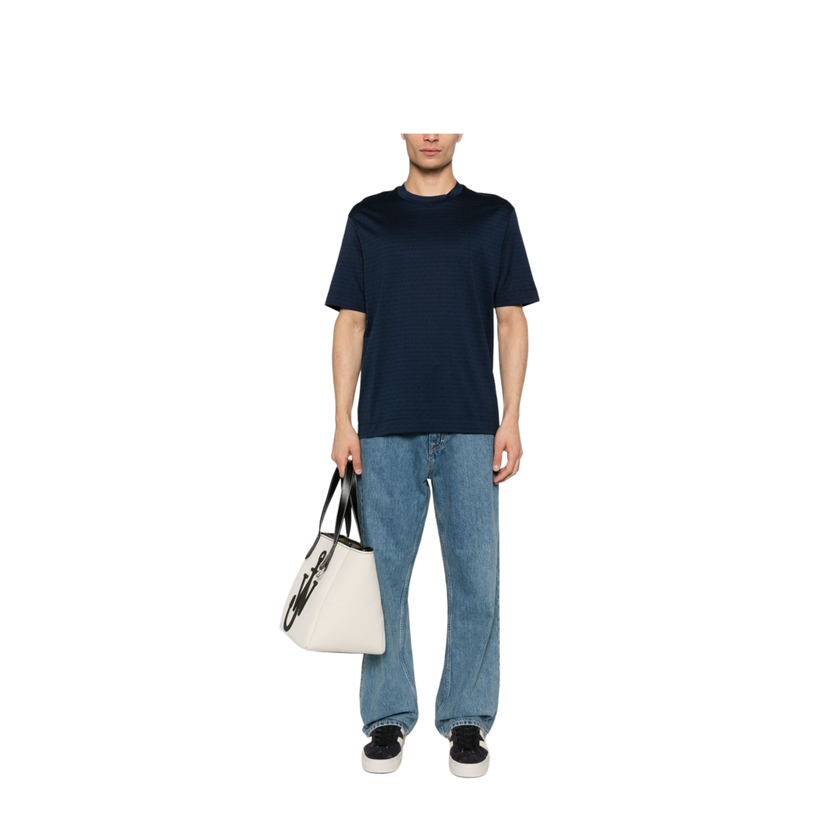 Allover Logo Cotton T-Shirt