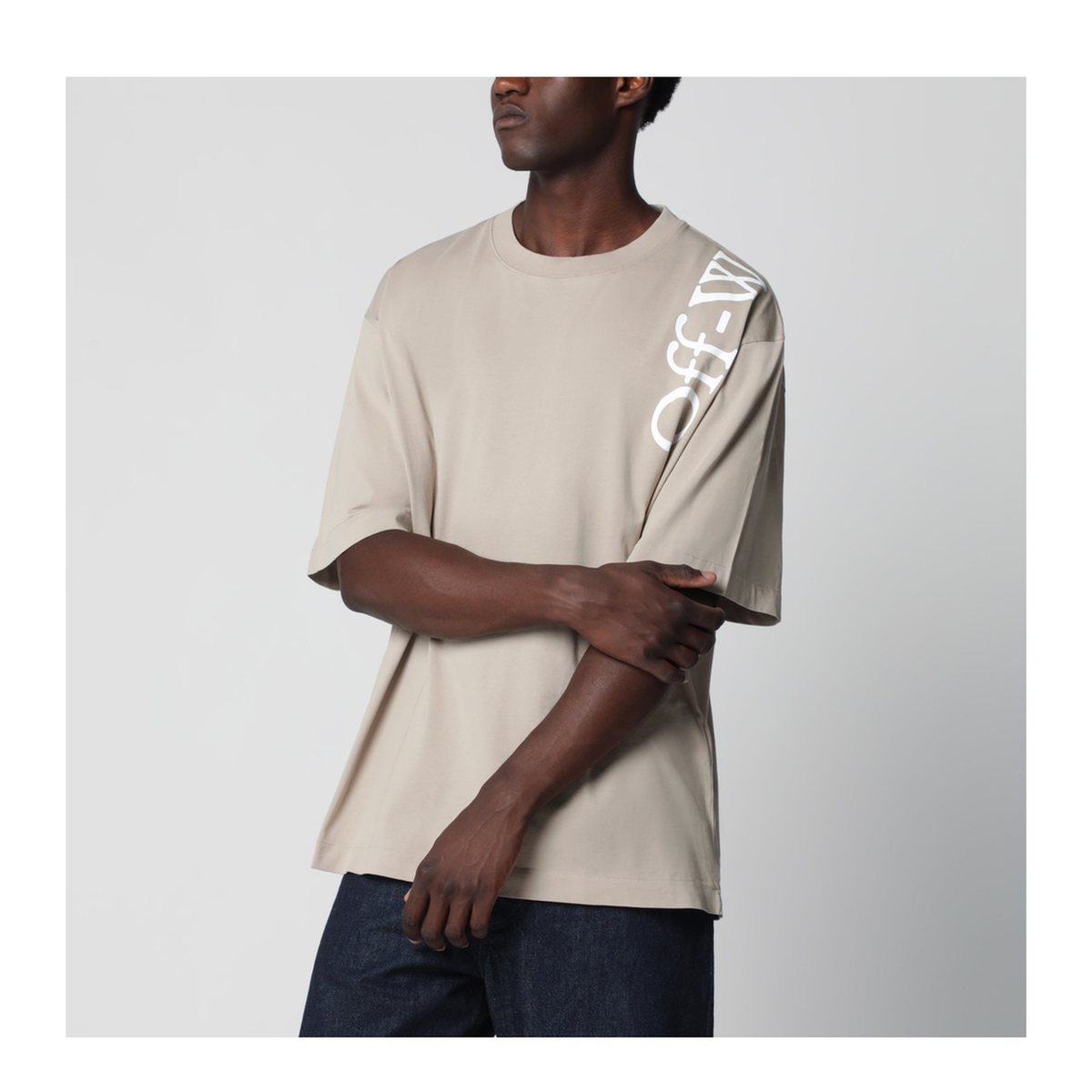 MAYFEYR -  - Beige Cotton Crew Neck T Shirt - OMAA120F26JER0100031