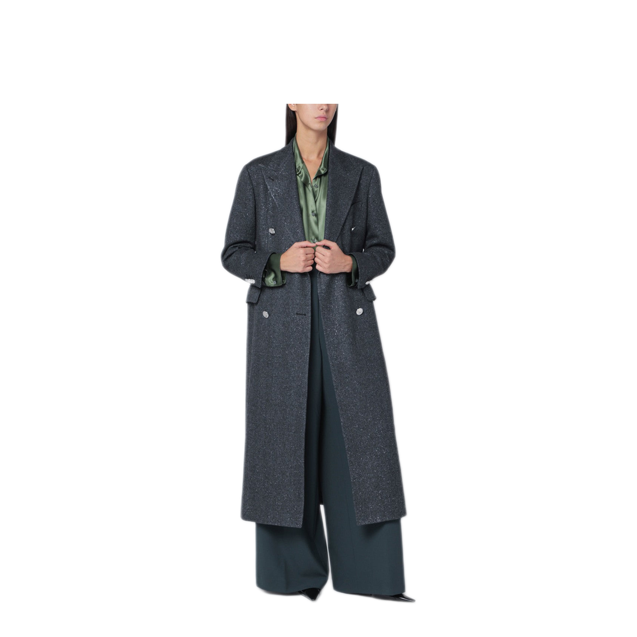 MAYFEYR - Tagliatore - Black Houndstooth Double Breasted Coat - C-CAITLYN340331EN952