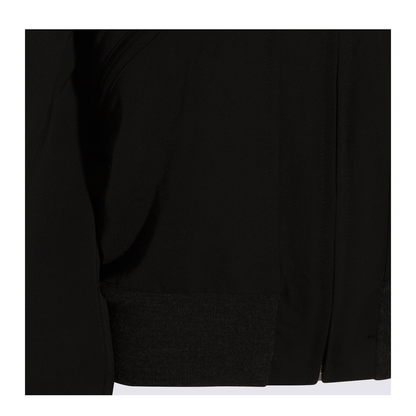 Black Zip-Up Jacket in Virgin Wool