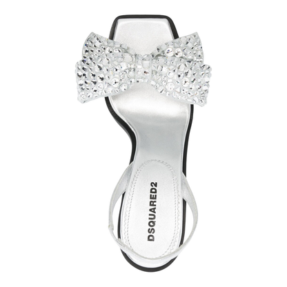 Bow-Detail Square-Toe Sandals