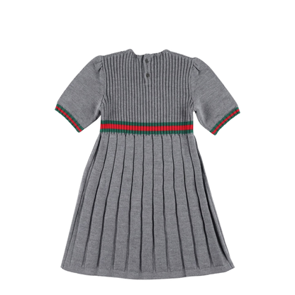 j s/s dress wo rib st/grey/ green/red