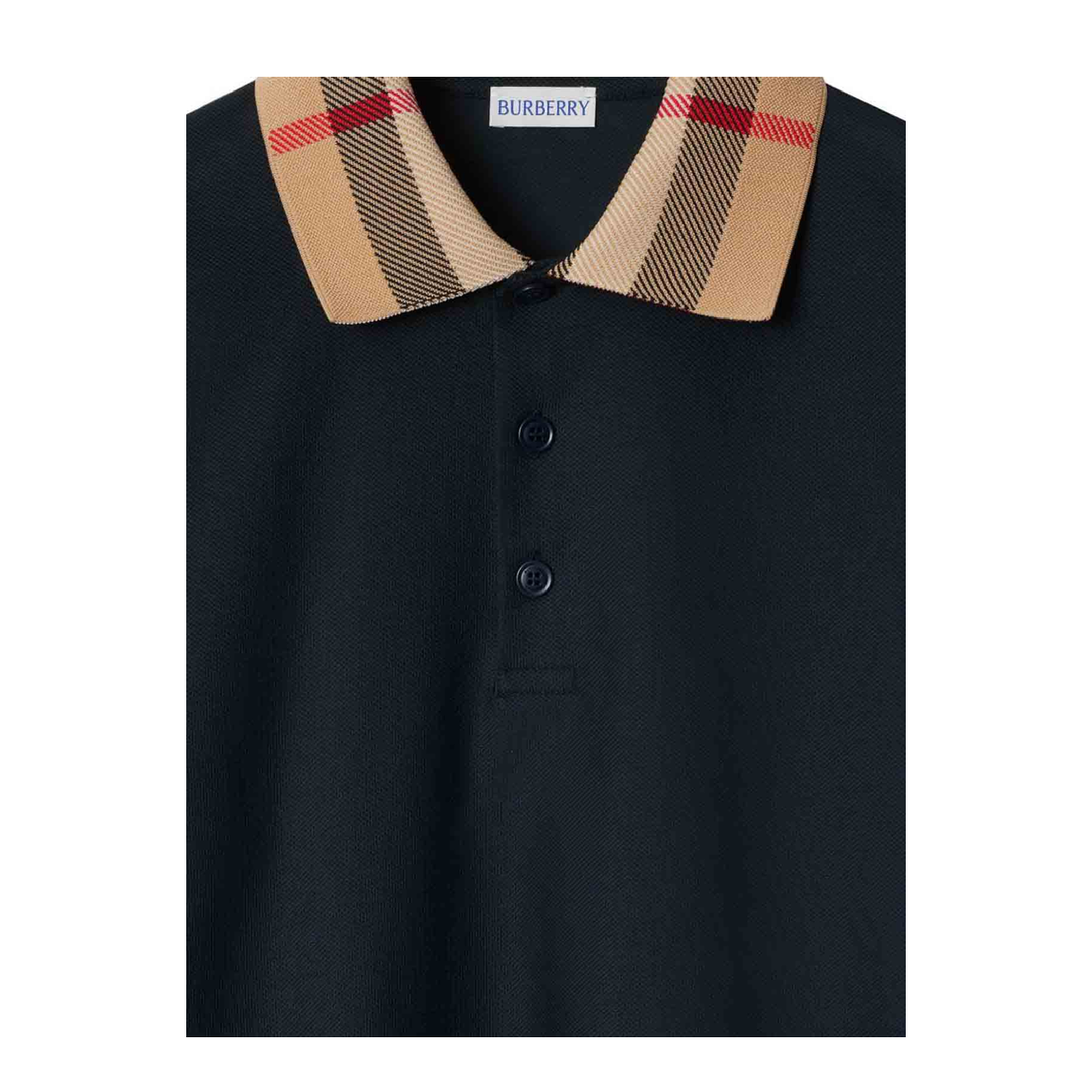MAYFEYR - Burberry - Check Collar Cotton Polo Shirt - 8098813