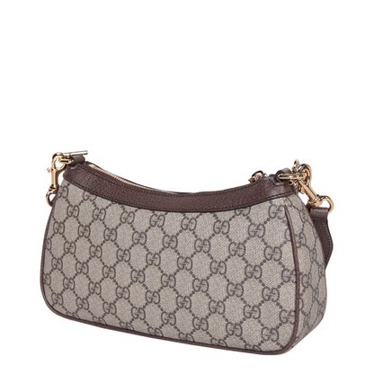 Ophidia Mini Leather Bag - Brown