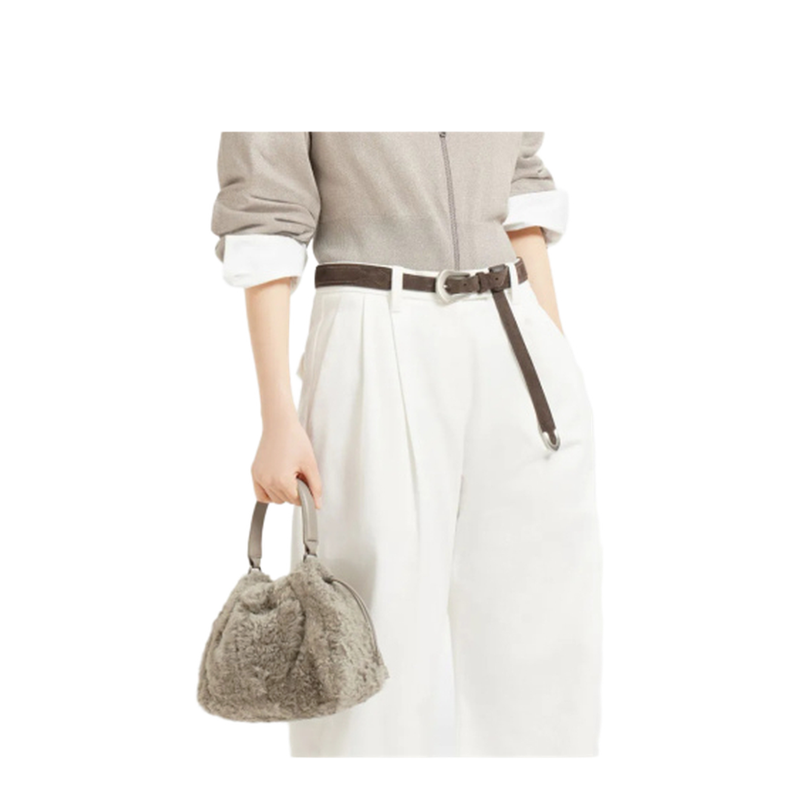 Shearling Mellow Small Bucket Bag